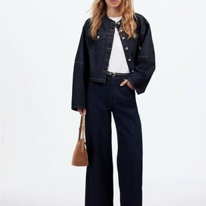 Madewell Black Flare Super-Wide Leg Jeans
